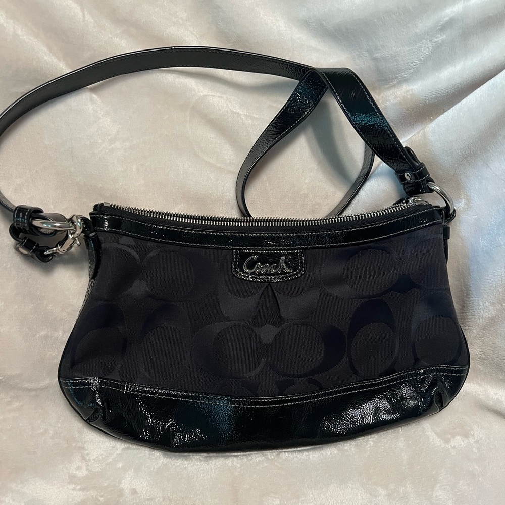 Coach Park Signature Black Duffle Purse